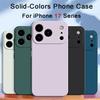 Luxury Original Liquid Silicone Phone Case For Apple iPhone 16 14 13 12 15 17 Pro Max 16 Plus Cases Shockproof Soft Back Cover