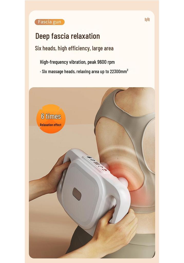Smart Electric Fascia Massage Gun: 22 Heads, 9 Modes for Muscle Relief and Relaxation