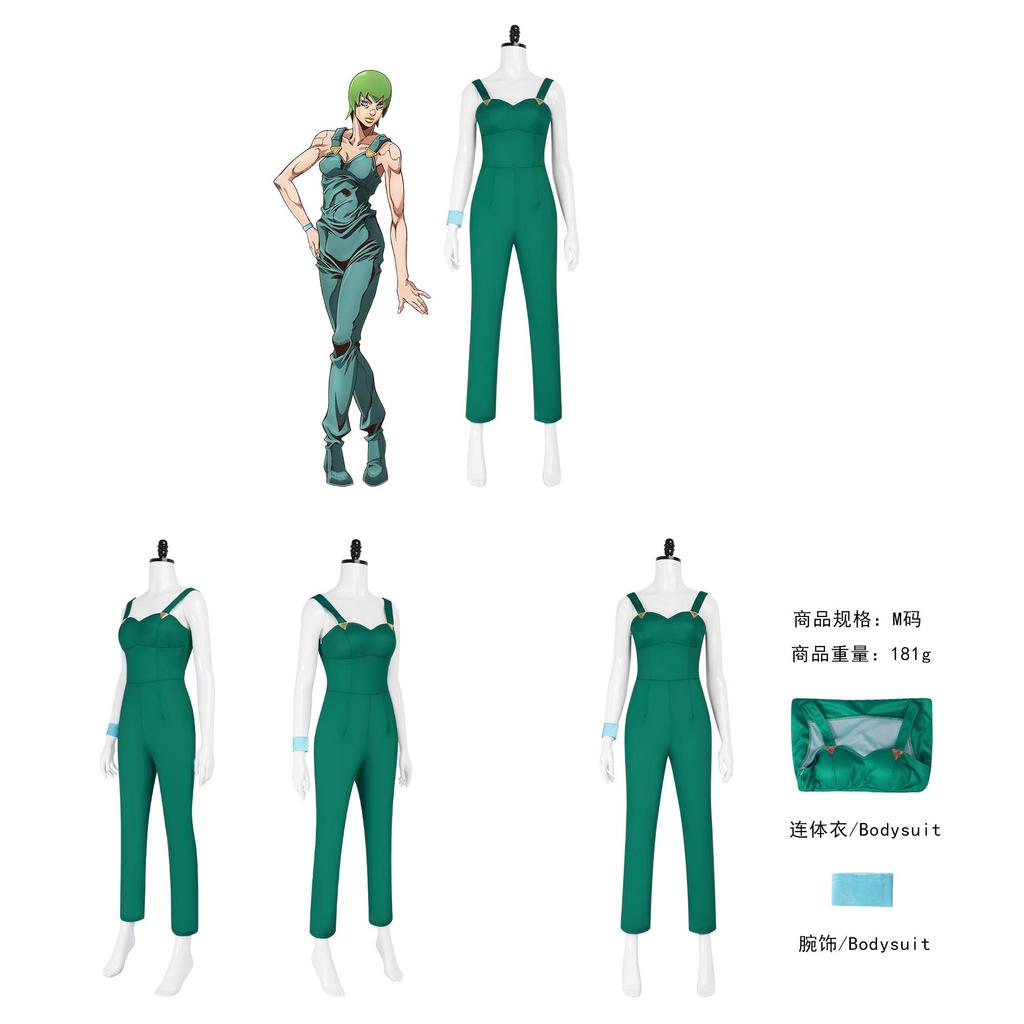 Costume de Cosplay Foo Fighters Jojo Stone Ocean en Polyester Spandex pour Jeu de Rôle Anime
