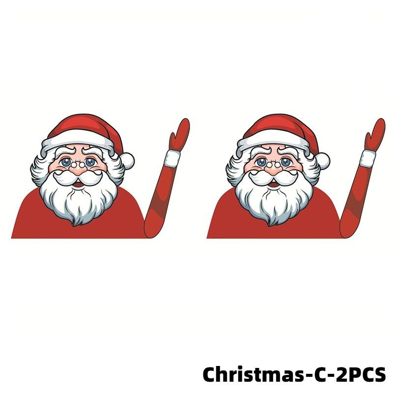 Car Rear Wiper Decal Christmas Santa Claus Elk Xmas Novelty Sticker for Car Wiper Window Decals Christmas Decoration Ornaments