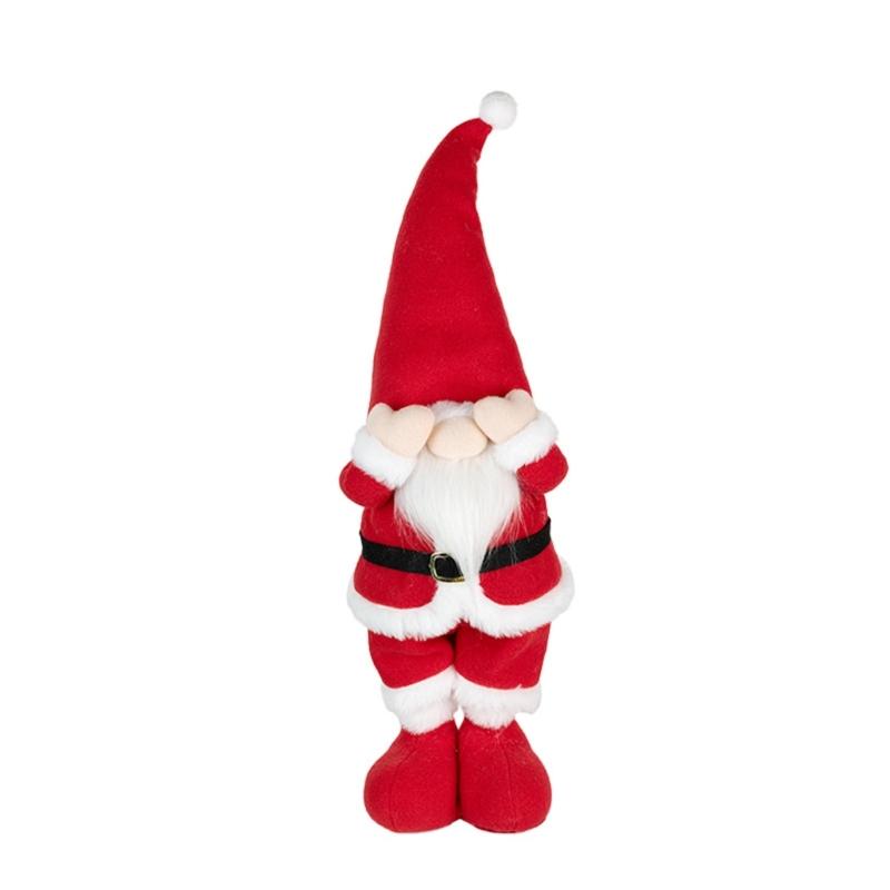 

Telescopic Santa Figurine Shy Rudolph stretchable Body Telescopic Gnomes Holiday Display Statue 1
