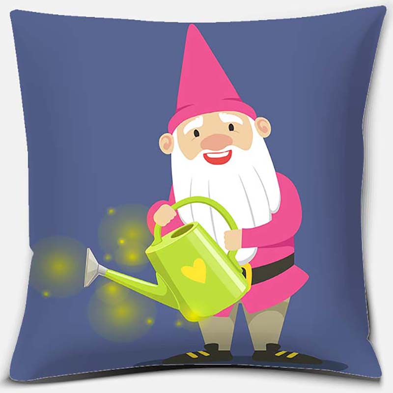 Santa Print Series Pattern Pillowcase Square Pillowcase Home Office Decoration Pillowcase