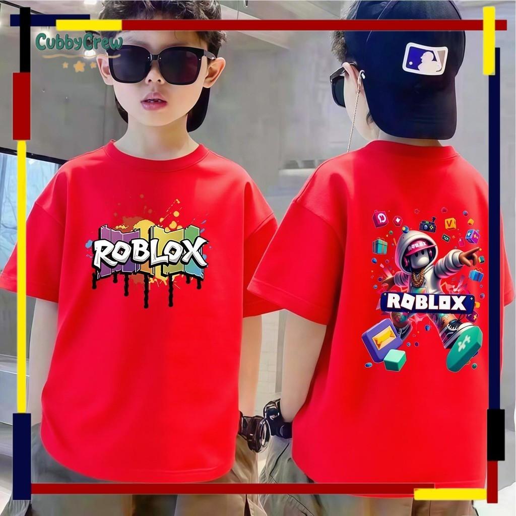 Brand new cool and stylish Roblox printed men's and women's round neck top