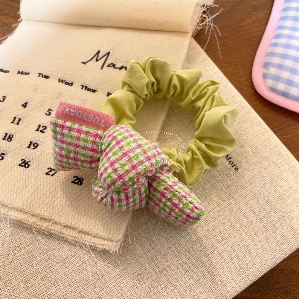 Korean Style Sweet Hair Ring Ponytail Holder Polka Dot Hair Tie Bowknot Hair Rope  Hair Accessory