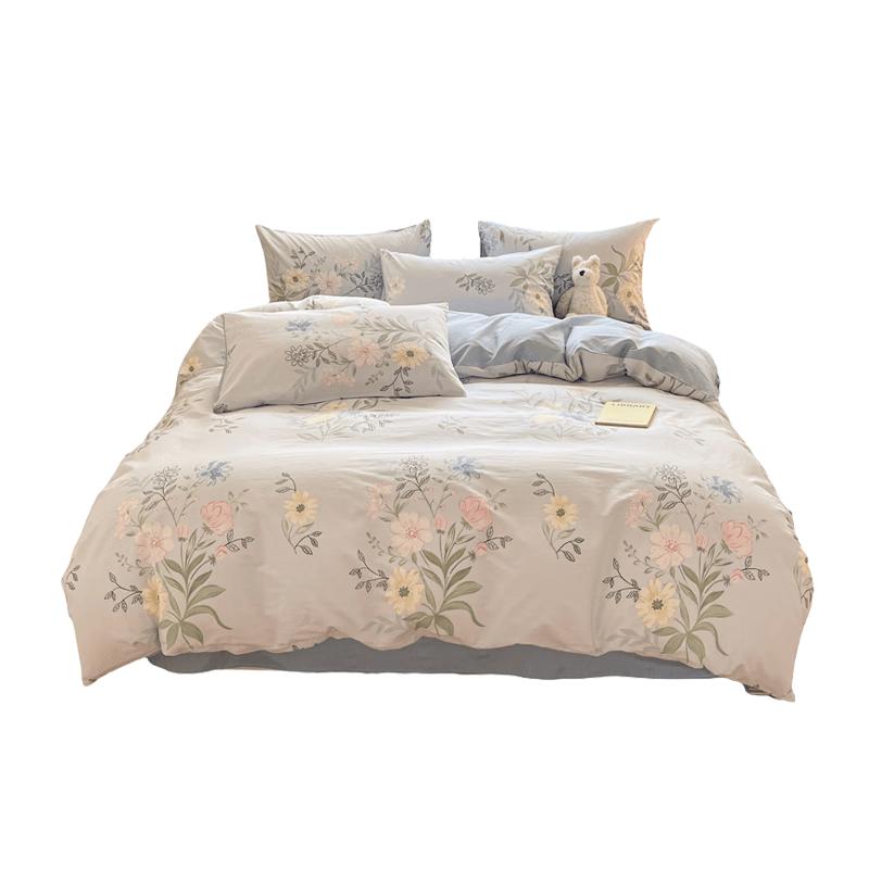 Hongdou Pure Cotton Bedding 4-Piece Set 1.5/1.8m Bed (Duvet 200x230cm)