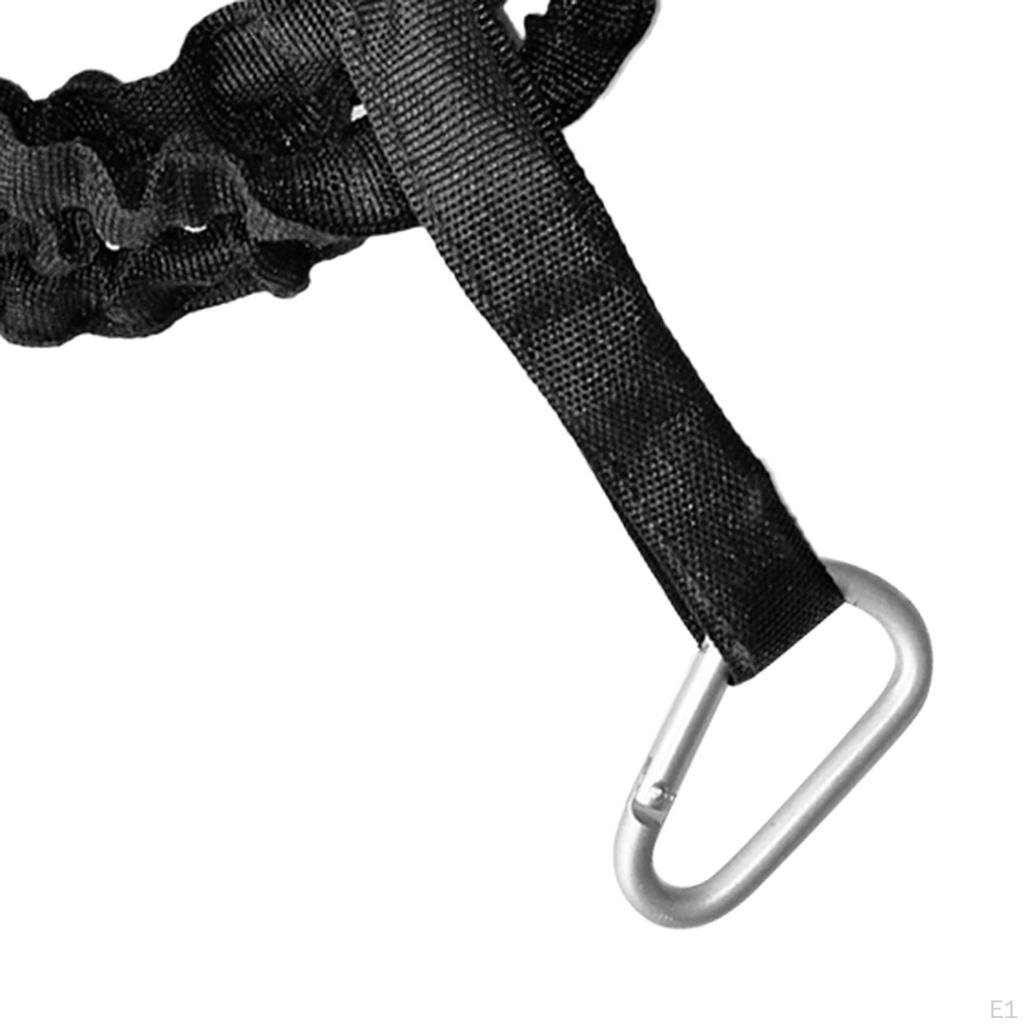 61.4'' Paddle Leash Fishing Rod and Gear for Inflatable Boat, Canoe, Kayak (Black)