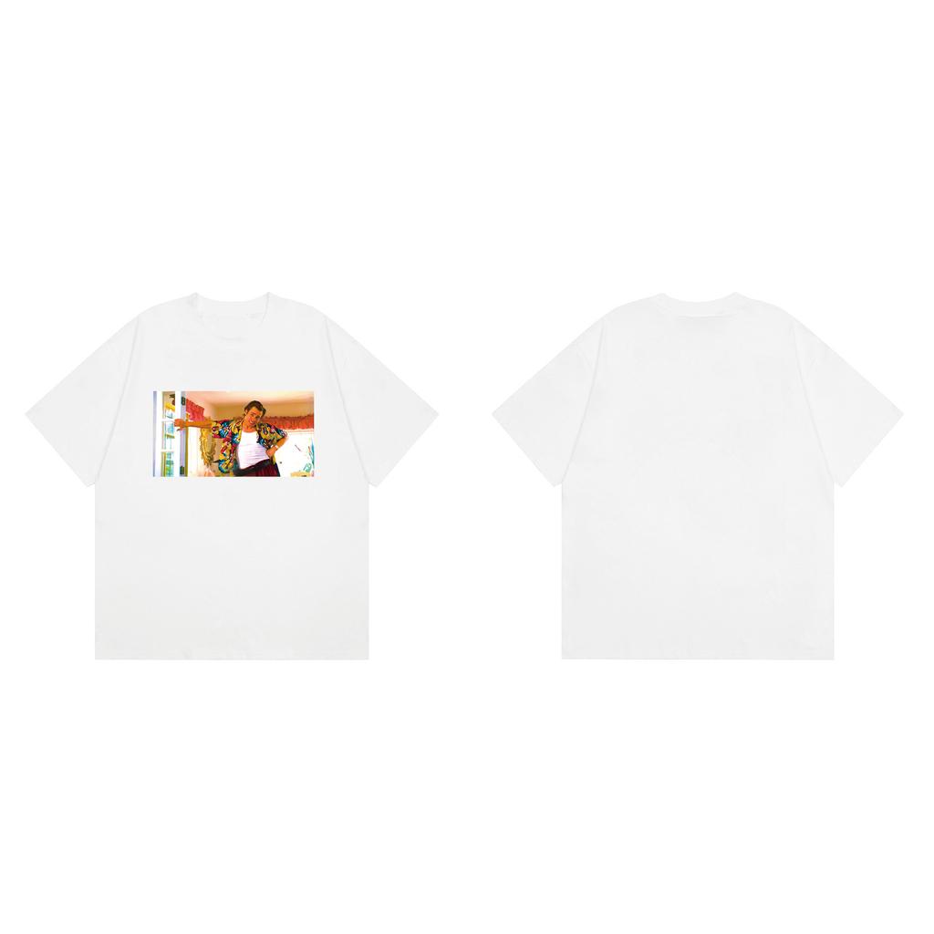 Trendy brand PALACE Jim Carrey movie character triangle print men's and women's loose casual summer short-sleeved T-shirt t