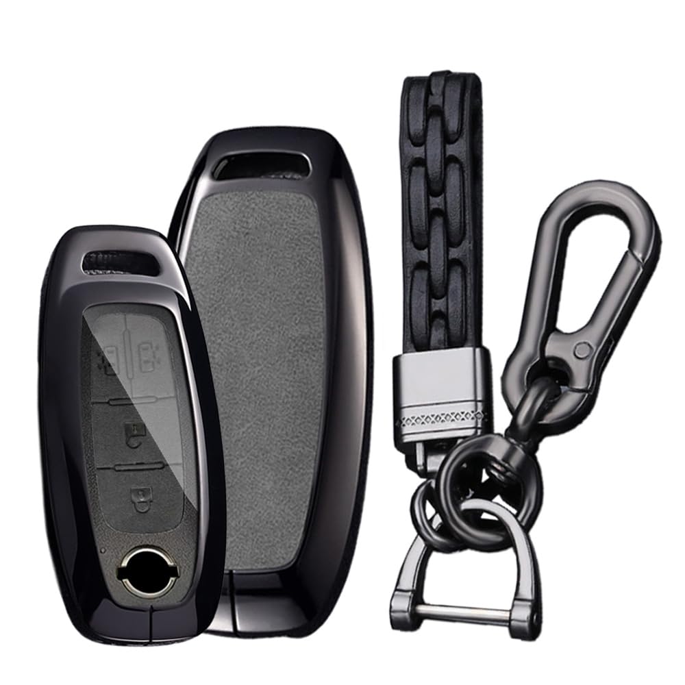 

KUNIO Ключ-брелок Nissan Ключ Ключ Совместим с текущим Nissan и новым Serena C28 Чехол, Крышка, Держатель, Кожа, Сплав, Устойчивый к царапинам, Модели Sakura, B6,