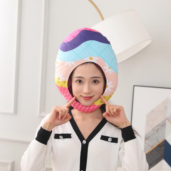 Påsk Huvudbonad Mjuk PP Bomull Härlig Färgglad Ägg Varm Mössa Utklädnad Unisex Tecknad Påskägg Hatt Cosplay Kostym Fotorekvisita