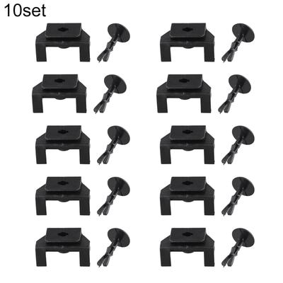 Zestaw klipsów i kołków Błotnik przedni Plastik 10 zestawów Akcesoria