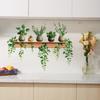 3D Green Plants Wall Stickers Potted Hanging Baskets Vinyl Mural Art Decals for Kitchen Study Living Room Decoration