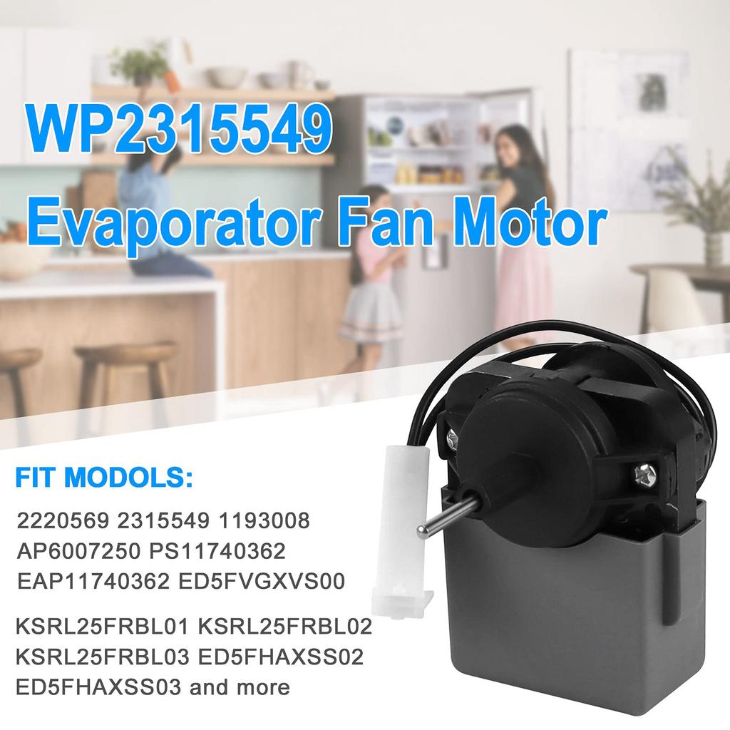 Replacement Freezer Cooling Fan Motor Noise Reduced Plastic Construction Corrosion Resistant Plastic Shell Design