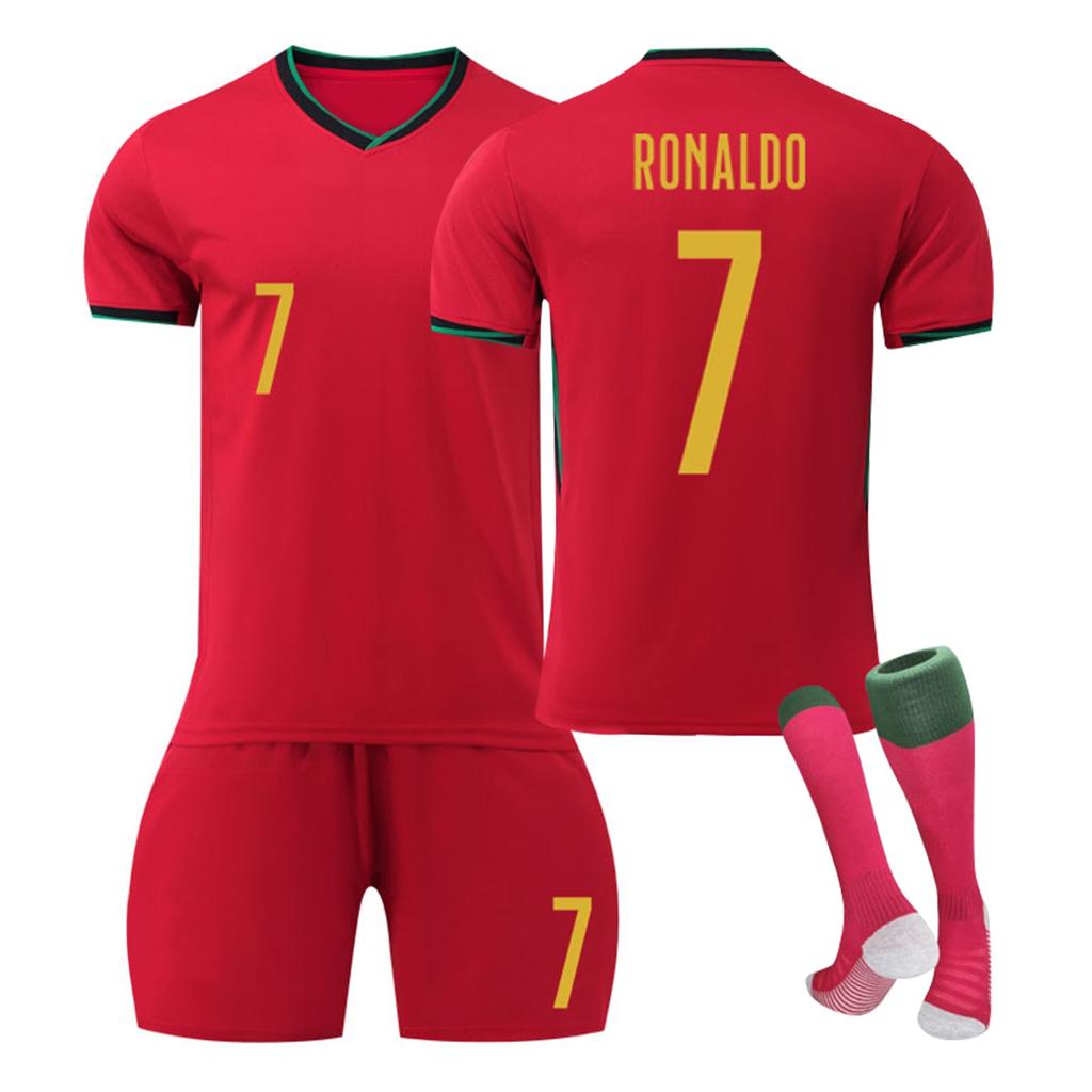 2425 Portugal Hjem Fotballdrakter Shorts Og Sokker Sett New Season Shorts Og Sokker Voksen Og Barn Størrelsessett