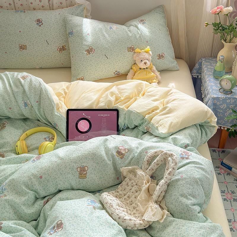 Cotton Bedding Set Dormitory Student Bed 150x200cm 180x220cm 200x230cm 3 Or 4 Piece Soft Comfortable