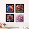 4pcs 5D DIY Partial Special Shaped Drill Diamond Painting Flower Decor 30x30cm
