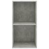 Bibliothèque - vidaXL - 2 niveaux - Gris béton - 40x30x76,5 cm - Bois aggloméré