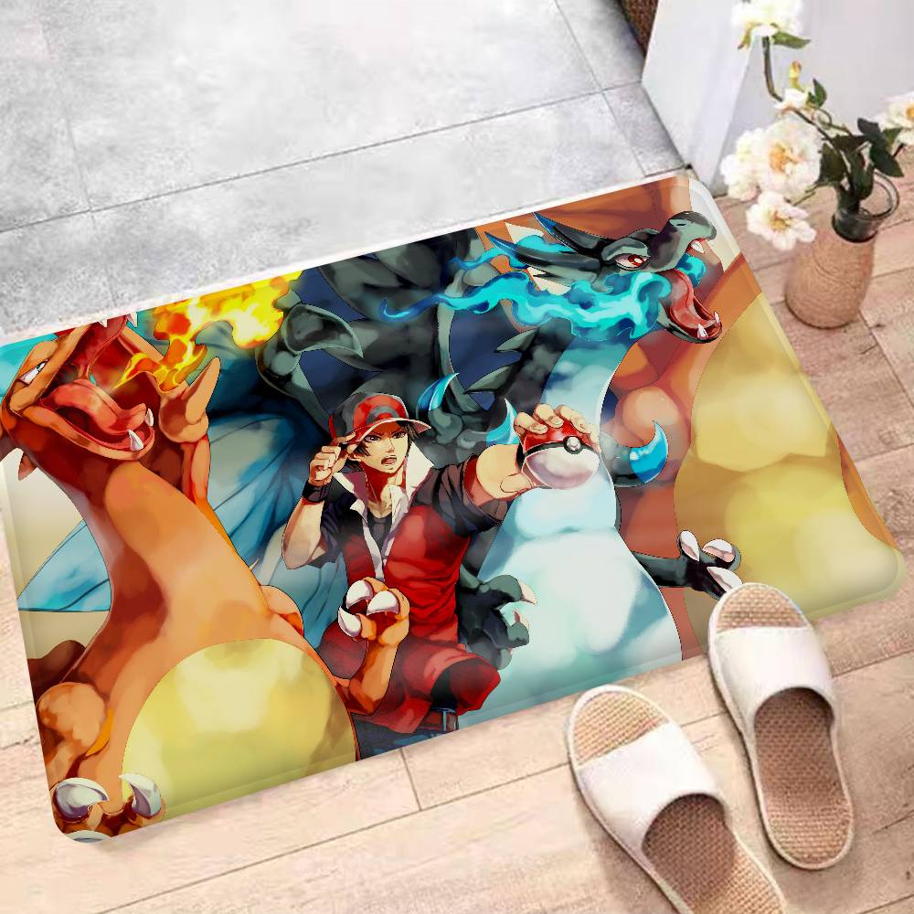 Cute P-Pokemones Anime Kitchen Mat Cheaper Anti-slip Modern Living Room Balcony Printed Modern Home Decor