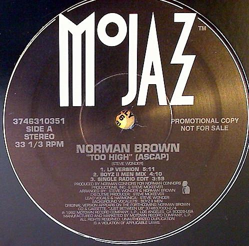 

12inch Record NORMAN BROWN - Too High 3746310351 MoJazz 1992 US Jazz Used
