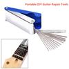 Tragbarer Werkzeugkasten für Gitarrenreparaturen, Gitarrensattel-Nutfeile, Sägestäbe, Nutfeilen-Set, Zubehör für Gitarrenbauer