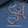 Women's Crystal Droplet Necklace Earrings for Wedding Evening Bride Jewelry Accessories
