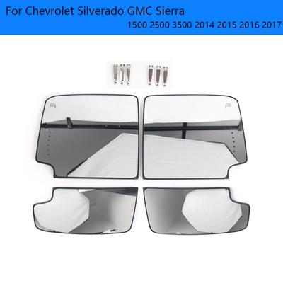 Lusterka Samochodowe Dla Chevrolet Silverado GMC Sierra 1500 2500 3500 2014-2017 Zewnętrzne Lusterko Boczne Wsteczne Szkło Soczewki Z Podgrzewanym