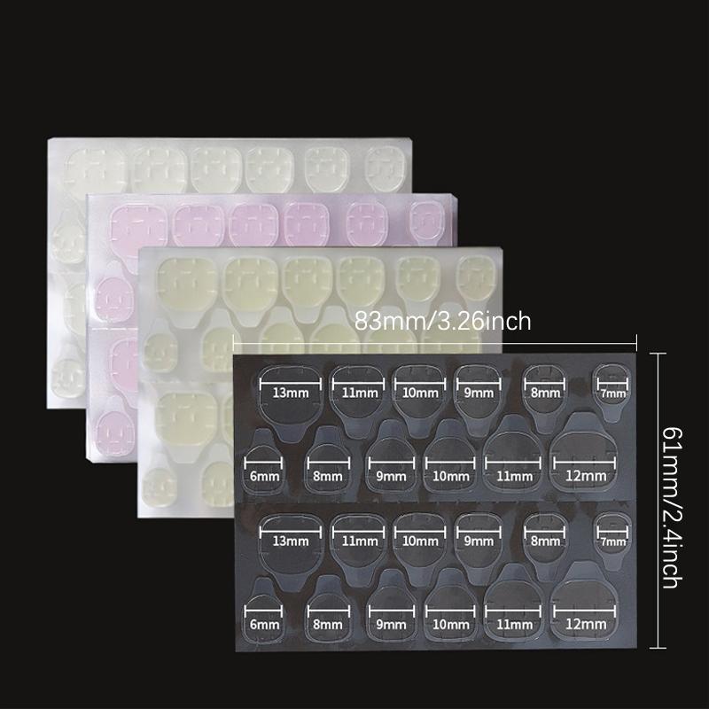 50 Sheets Double Side Adhesive Tape Glue Sticker False Nail Glue For Fake Nails Tips Clear Jelly Gel Pad Press On Nails Manicure