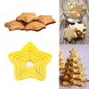 Bakeware Christmas Tree DIY Biscuit Cake Mold Fondant Tools Five-pointed Star 3D Cookie Cutter