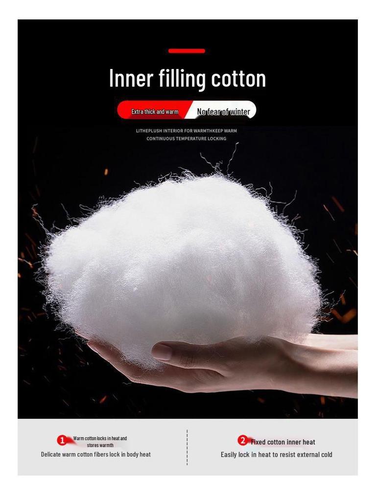 Men's Thick Winter Cotton-Padded Jacket with Loose Stand Collar