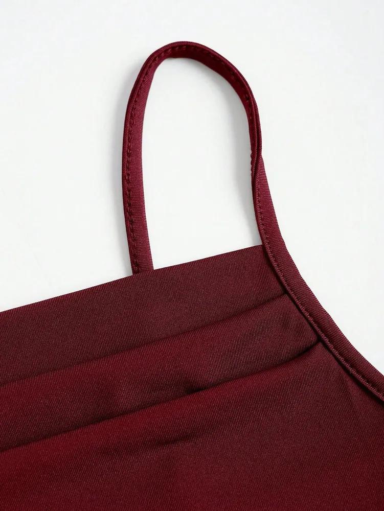 Dress phumee Slim Fit Pleating Cami Backless AE172