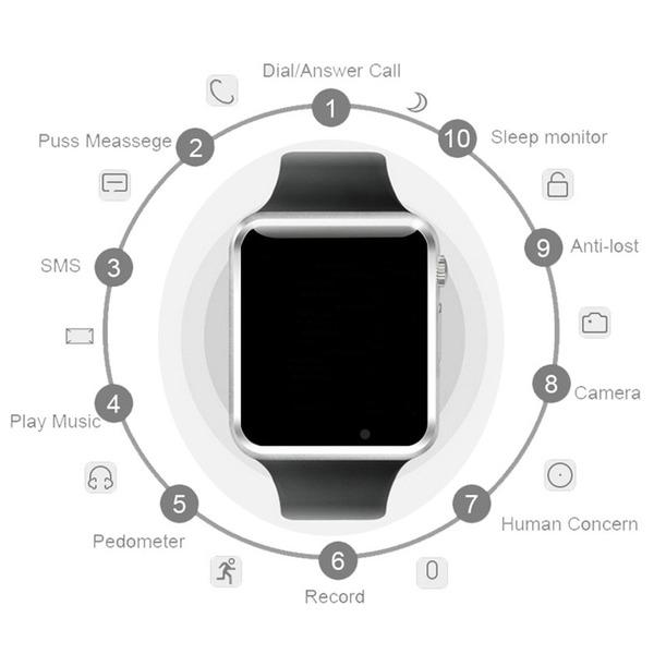 Smart Watch A1  Bluetooth Smart Watch Sim Telephone Watch Support