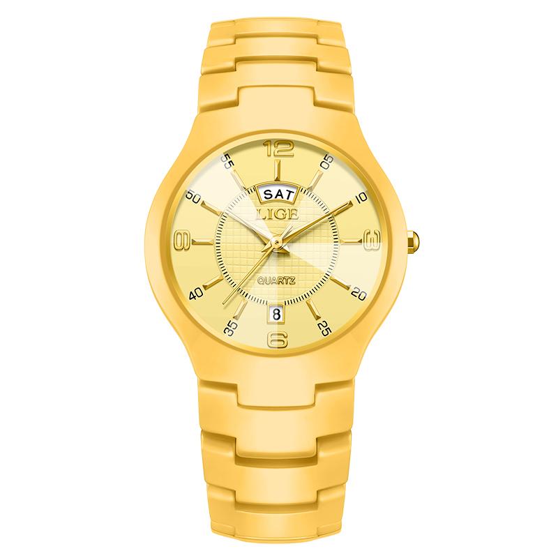 LIGE Elegant Women Watches Fashion Ceramics Small Dial Ladies Quartz Watch Date Week Display Luxury Woman Wristwatch Reloj Mujer