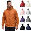 Leichte Kapuzen-Sonnenjacke für Herren, atmungsaktiv, schnell trocknend, Seiden-Reißverschluss, Oberbekleidung für Sommer-Outdoor-Aktivitäten