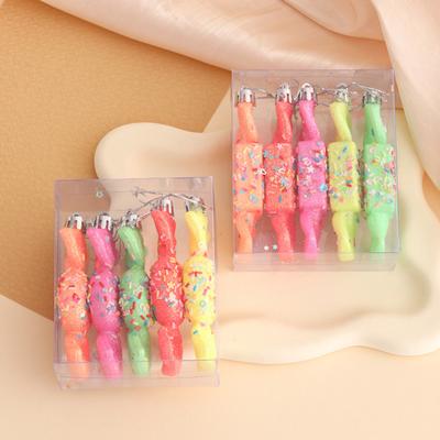 5 Pcs Christmas Candy Ornaments Plastic Candy Cane Christmas Tree Hanging Decor for Xmas Birthday Party Wedding Supplies