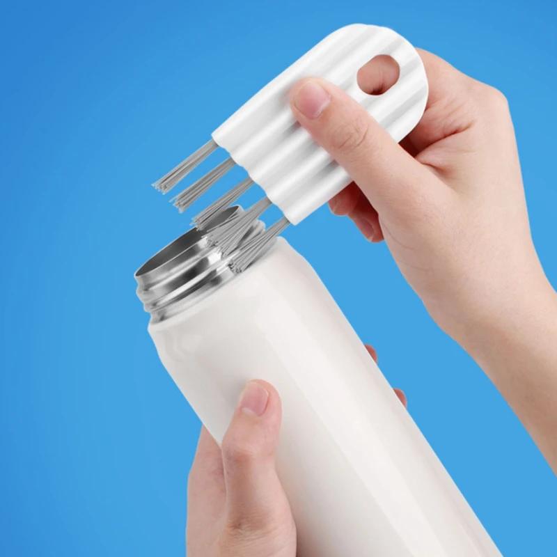 Multifunctional Flexible Gap Brush Cup Cover Groove Nipple Bottle Gap Brush Household Soft Bristles Cleaning Brush Kitchen Tool