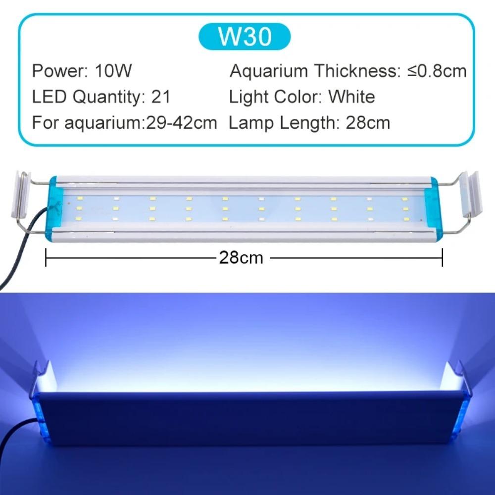 

1 шт. светодиодный светильник для аквариума, ультратонкий светильник для роста водных растений в аквариуме, водонепроницаемый, блестящий, синий светодиод, 28 см, для растений, 220 В VDE