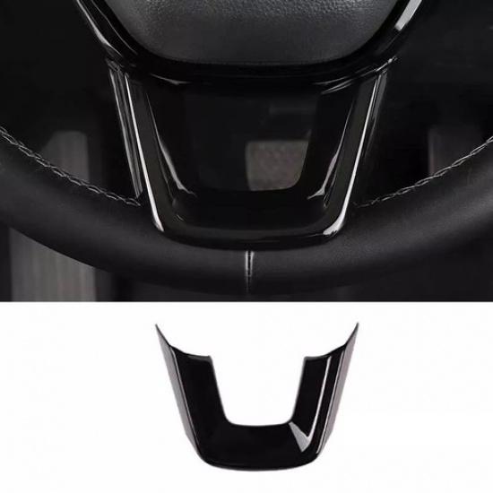 For Honda Civic 11th -2025 Gloss Black Steering Wheel Lip Sheet Cover Trim