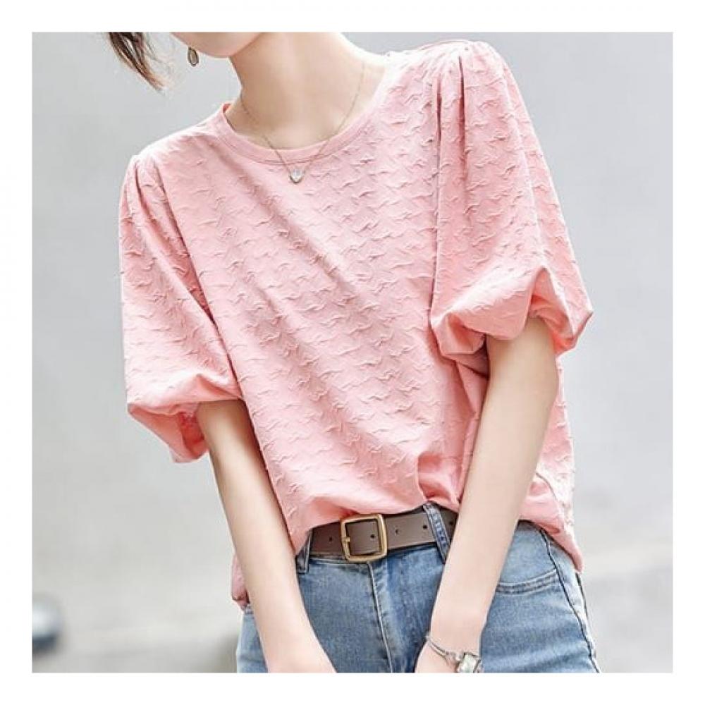 Navava Women Lovely Round Neck Puff Sleeve T shirT nT1536