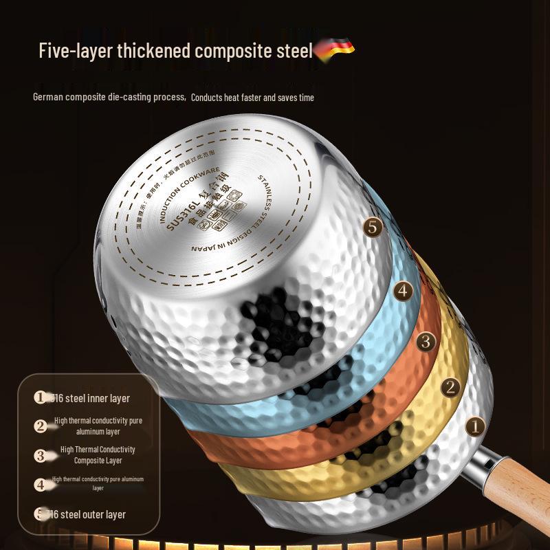 Unbeschichtete Edelstahl Yukihira Milchpfanne – Babynahrung & Ramen-Suppentopf