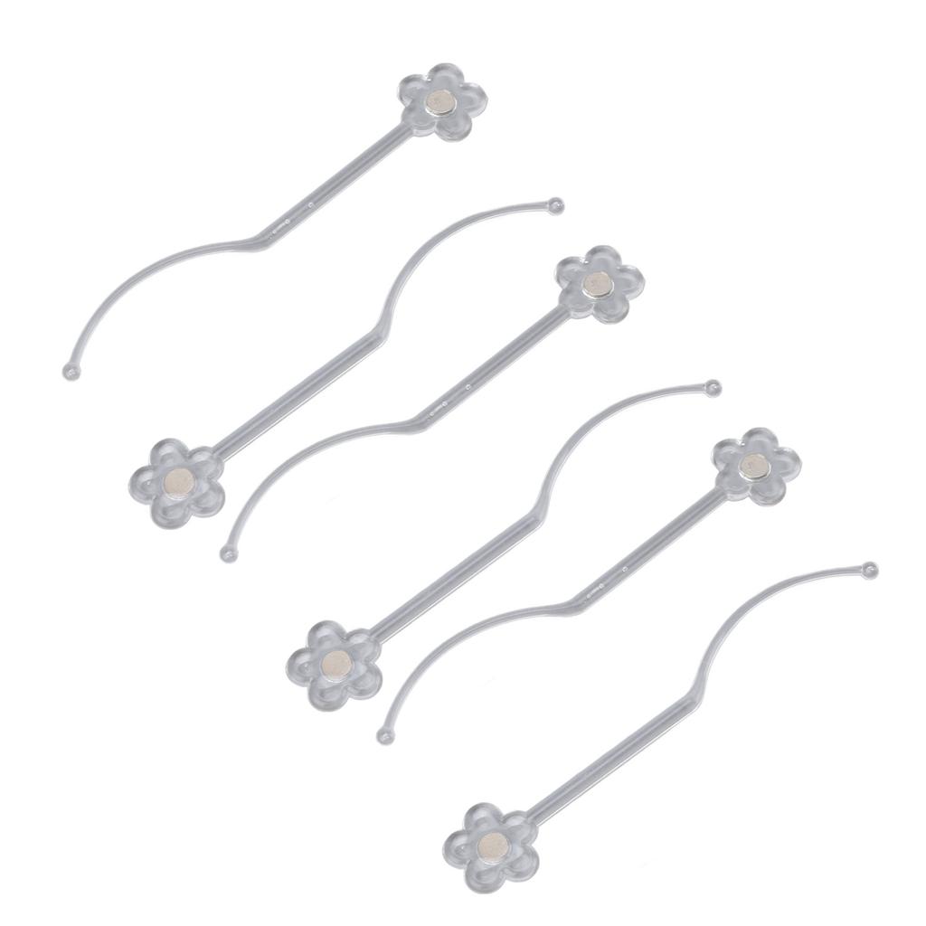 6pcs False Eyelashes Display Stick with Magnetic Eyelash Extension Sample Lash Display Stick for