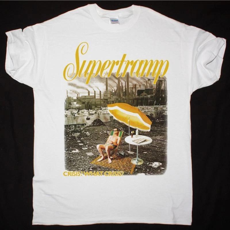 SUPERTRAMP CRISIS WHAT CRISIS Shirt White unisex S-234XL B1009 XXXL