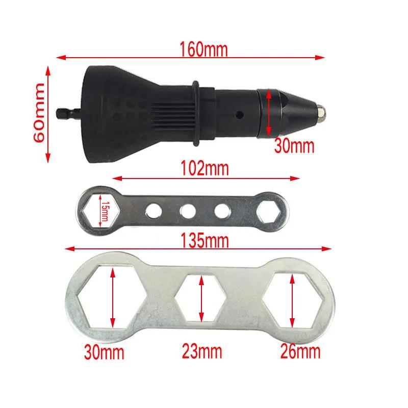 Practical Riveting Drill Adapter Electric Pull Rivet Conversion Adapter Cordless Rivet Adaptor Tool