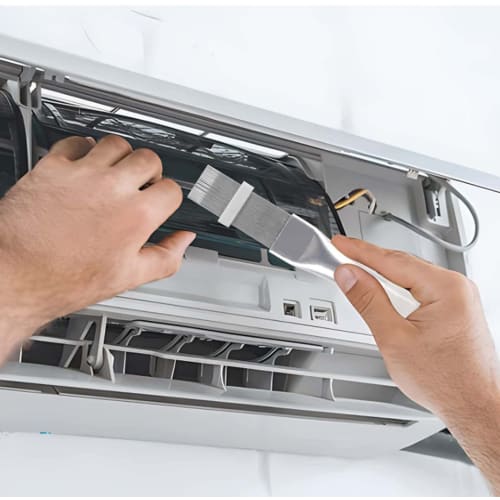 DOOKAA Air Conditioner Cleaning Kit, 3-Piece Set, Blue Folding Brush for Air Conditioner Fins, Fin Cleaning Brush, Air Conditioner Fin Comb, Cleaning