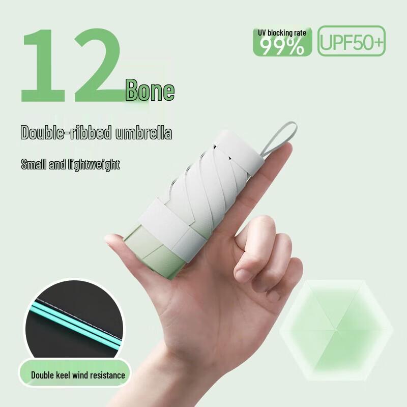 Red Leaf Gradient Five-Fold Umbrella