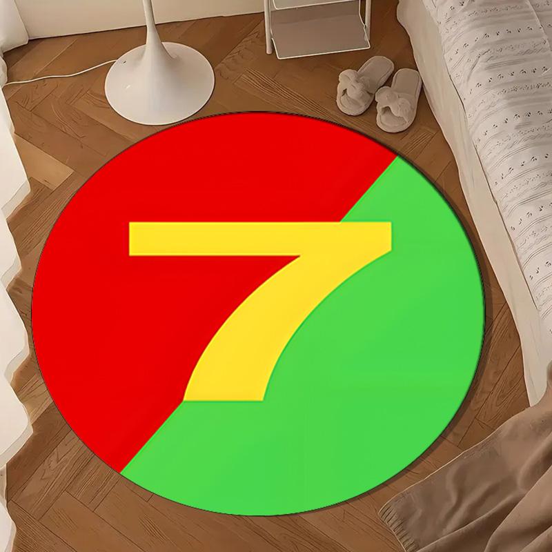 Ronaldo's Number Seven Round mat, Anti-slip Circle Carpet Chair rug For livingroom,Bedroom, doormat home decor Gift Christmas Gifts