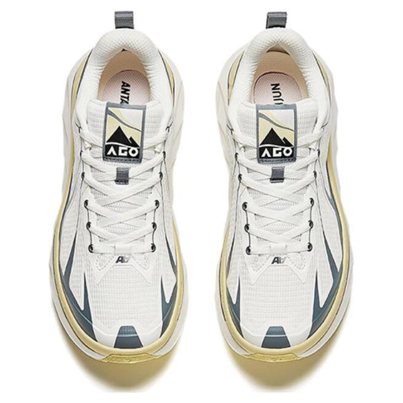 Anta Breathable Low-Top Running Shoes Men's White Gray Sneakers 912416606A-3