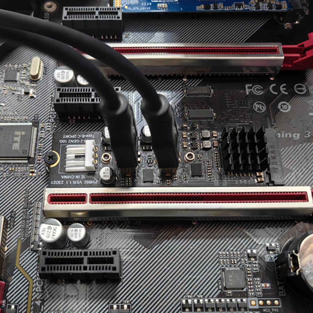 NVME NGFF M-Key To Dual Type-E USB 3.1 Front Panel Expansion Card 10Gb Front Expansion Cards Adapter Express Card Adapter