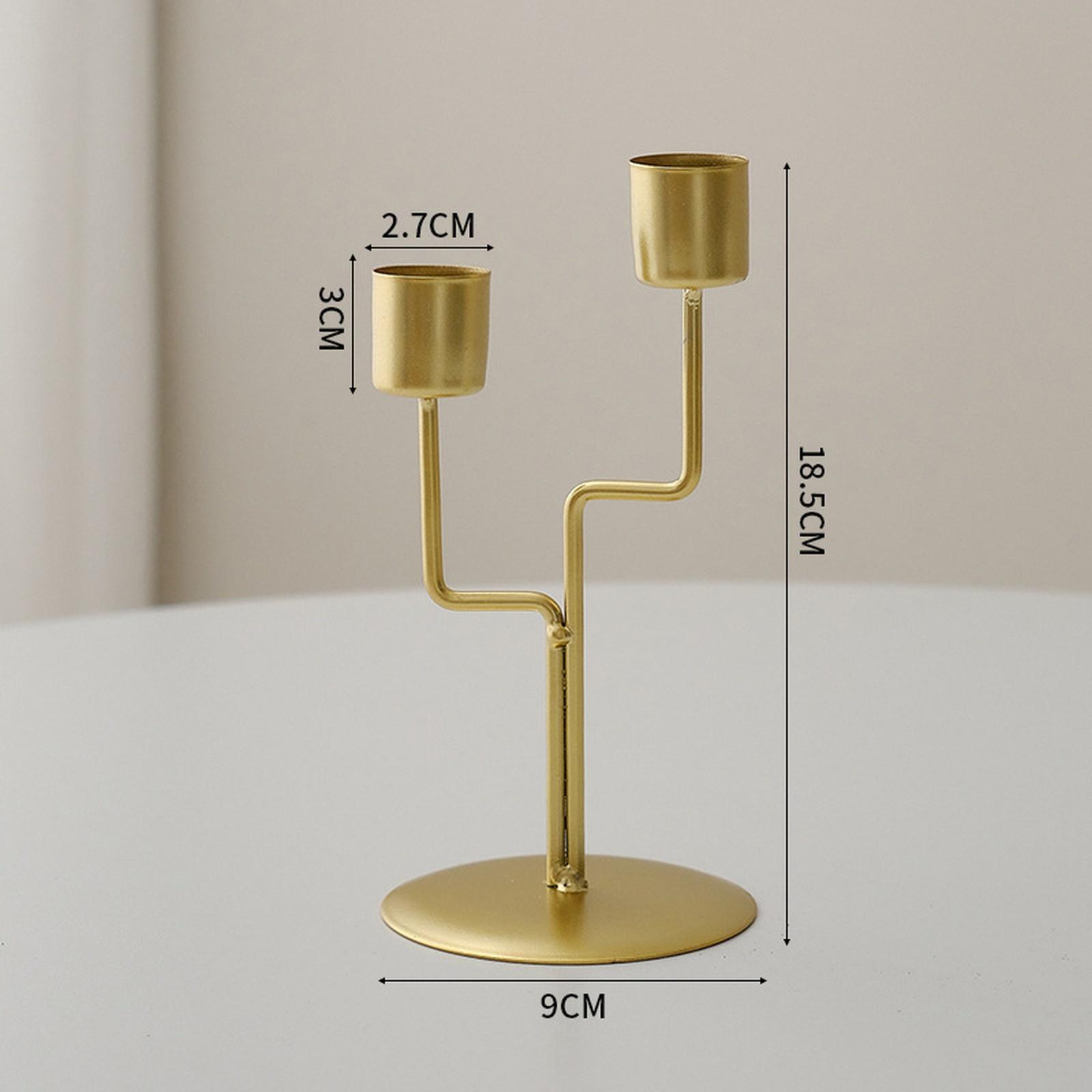 

Light Luxury Candlestick Retro Dinner Table Decor Ornament one size
