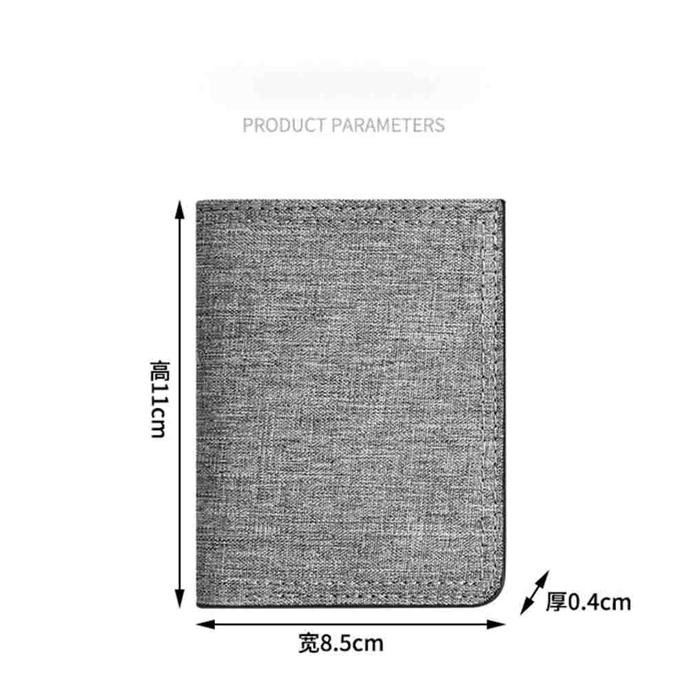Canvas Men's Short Wallet Credit Card ID Card Holder Wallet Business Casual Slim Fit New Fashion Men's Youth Money Clip
