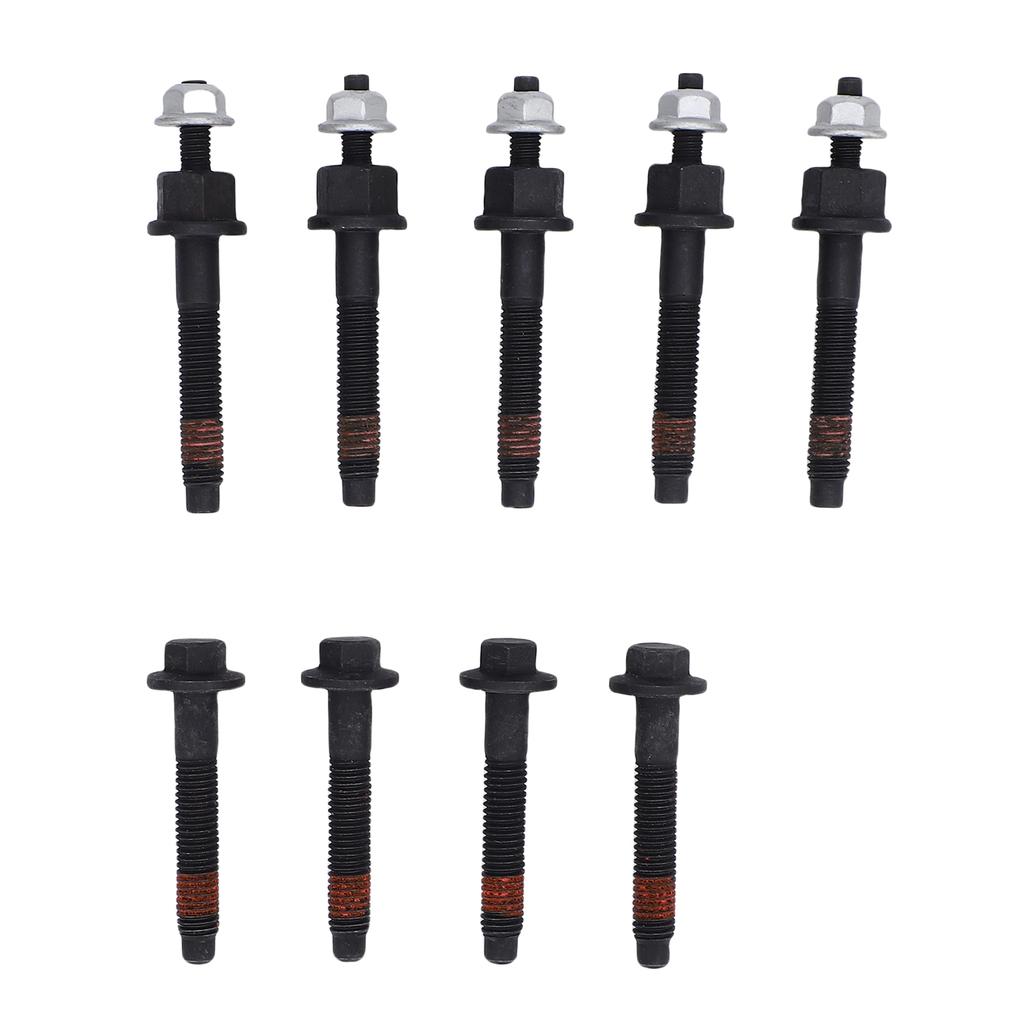 9PCS Exhaust Manifold Bolt Kit 6505316AA Carbon Steel Exhaust Manifold Bolt Stud Nut Hardware Set Replacement for 300