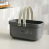 Laundry Basket Hollow Design Portable Handle PP Shampoo Dirty Clothes Organizer for Bathroom